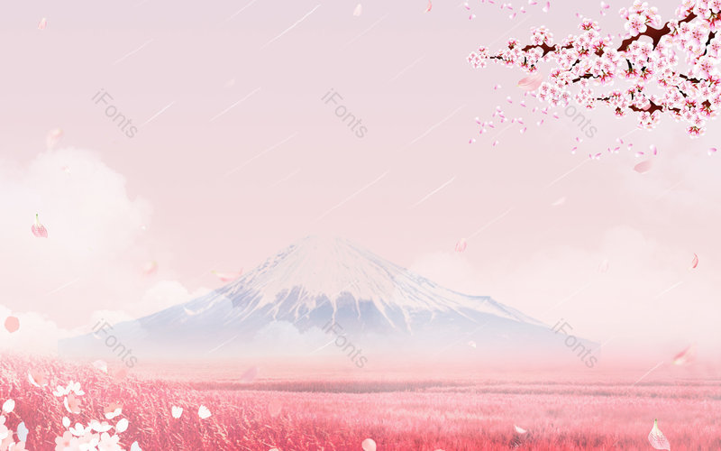 粉色浪漫唯美樱花云彩樱花季节背景,插画/手绘图,插画/手绘图库,插画/手绘图下载,插画/手绘